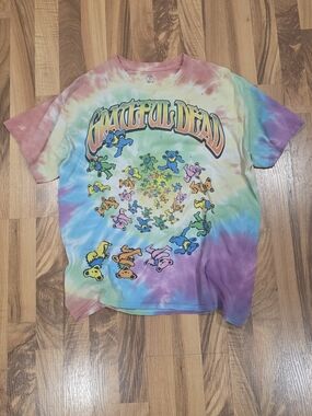 2015 Grateful Dead Rainbow Tie-Dye Dancing Bears Tee